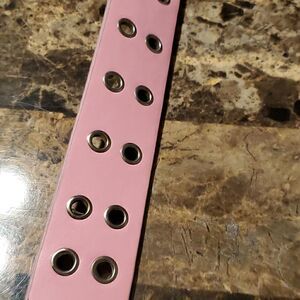 1.5 inch wide dark pink riveted belt